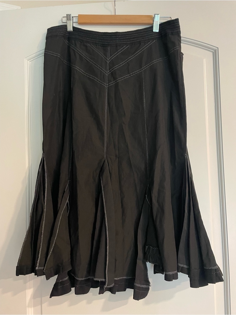 Pile Ou Face Paris Black Avant-garde Flared Panel Skirt